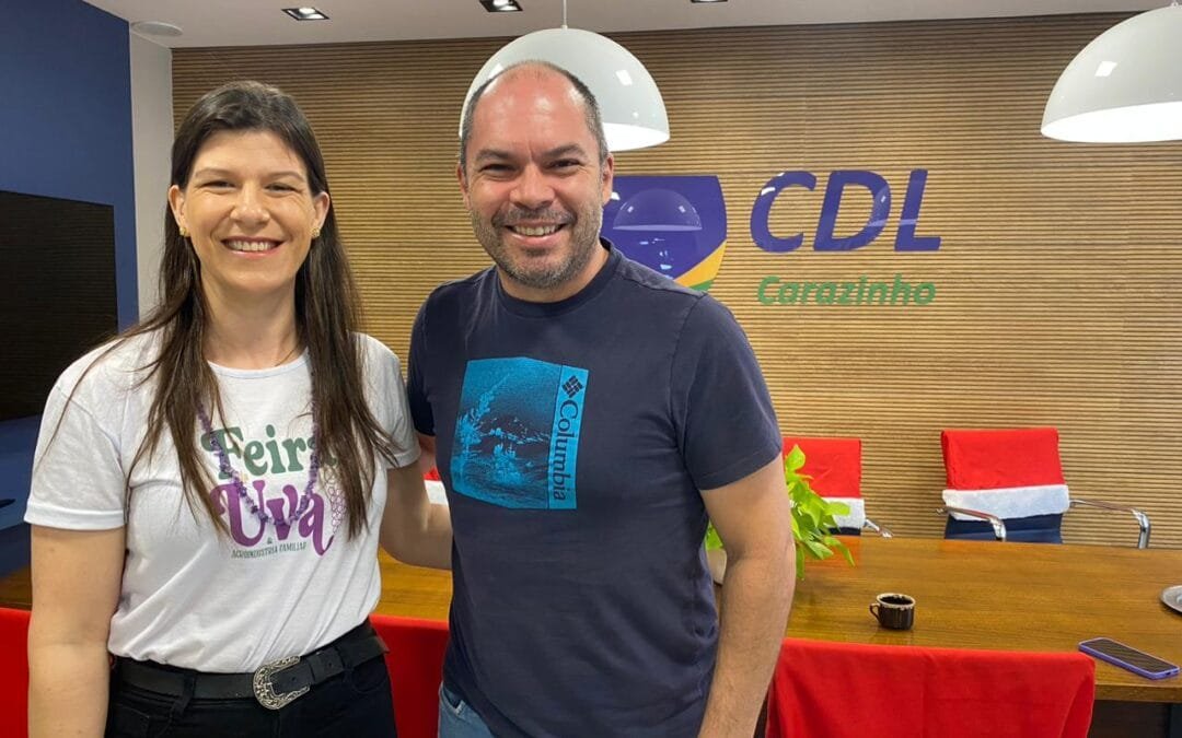 Presidente da Festa da Uva de Sarandi visita a CDL