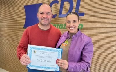 Presidente da CDL recebe ofício de aplauso da Câmara de Vereadores de Carazinho